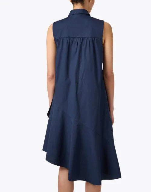 Monique Navy Asymmetrical Dress